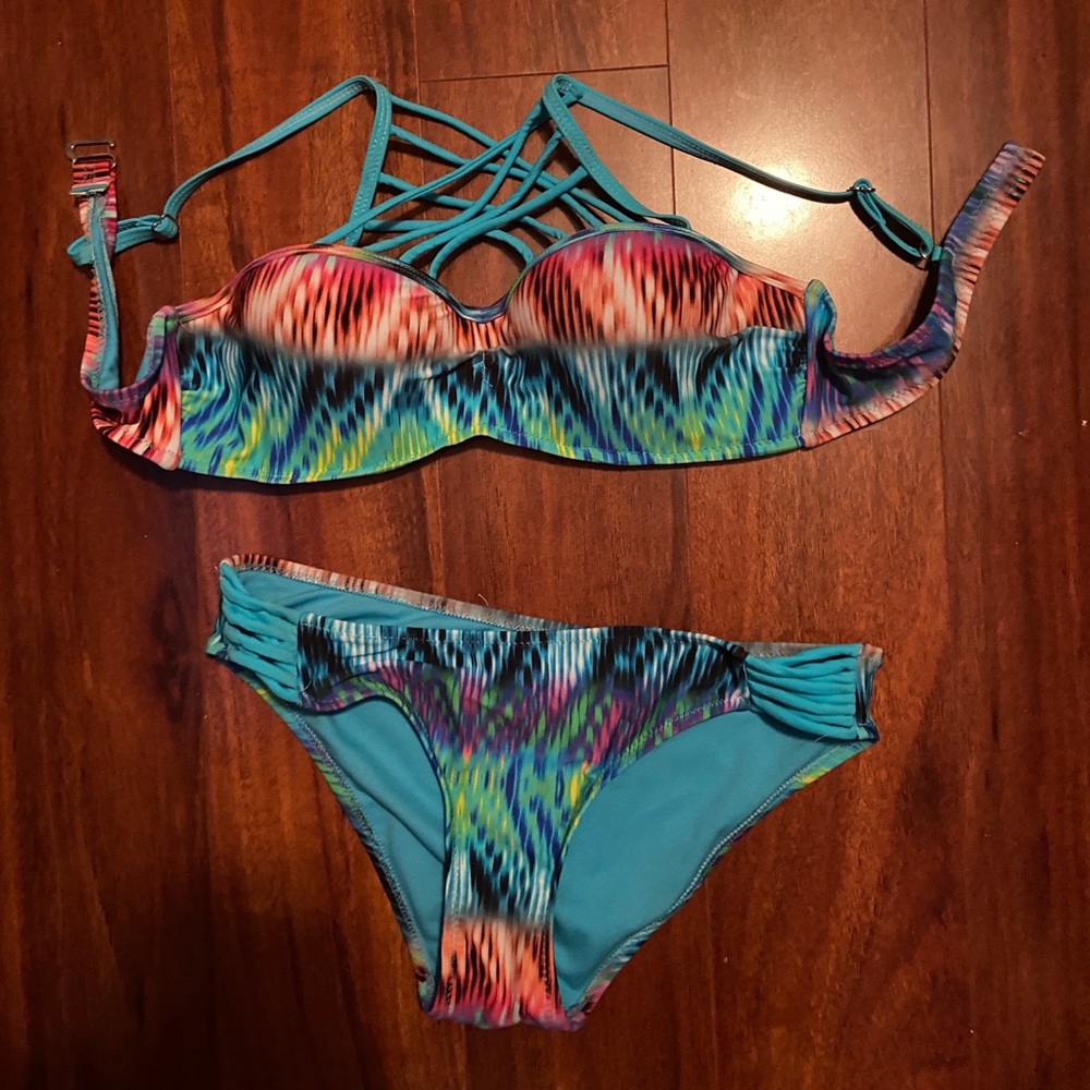 Multi color bathing suit